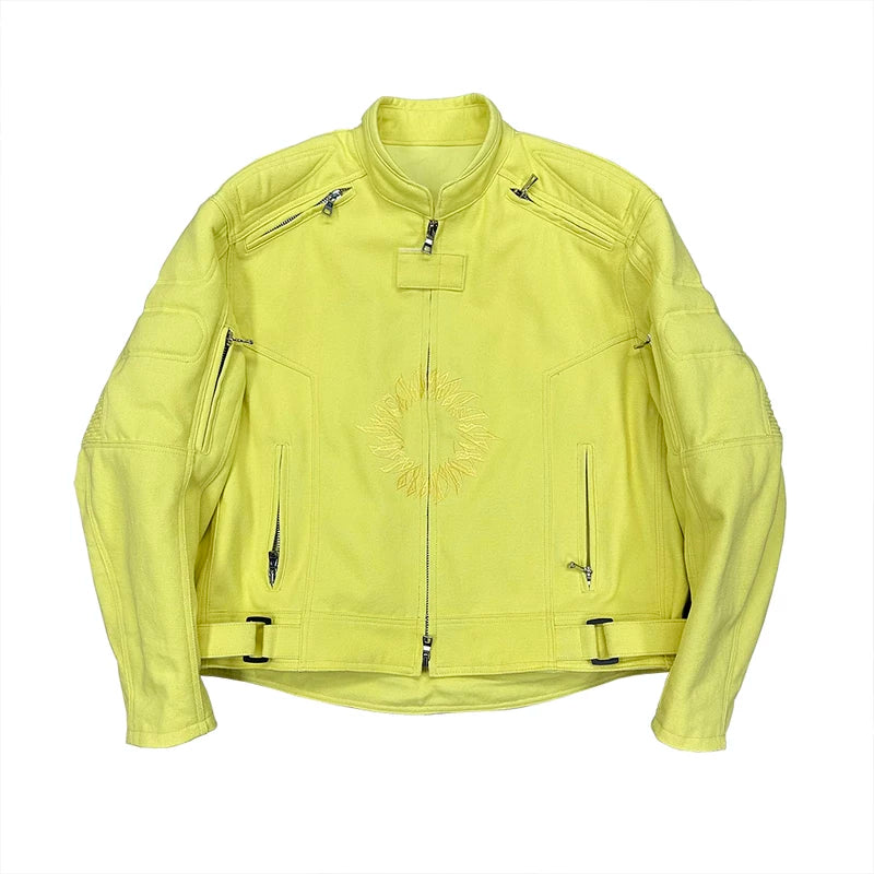 Canvas Embroidered Motorcycle Racing Jacket 1