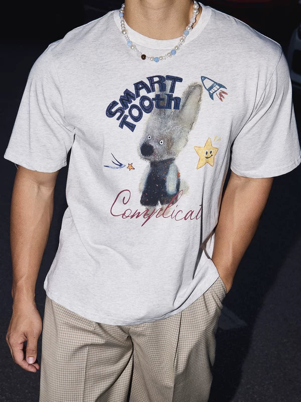 Cartoon Graphic Print Short-Sleeve T-Shirt 3
