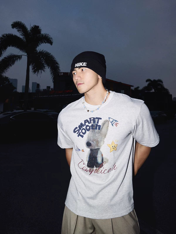 Cartoon Graphic Print Short-Sleeve T-Shirt 4