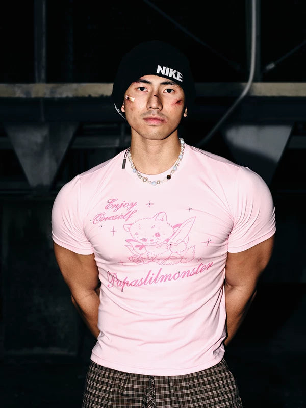 Cartoon Graphic Slim Fit T-Shirt 1