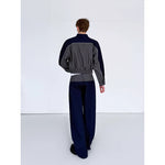 Casual Colorblock Jacket and Wide-Leg Pants Set 4