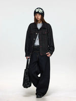 Casual Denim Lapel Jacket with Stitch Detailing 5