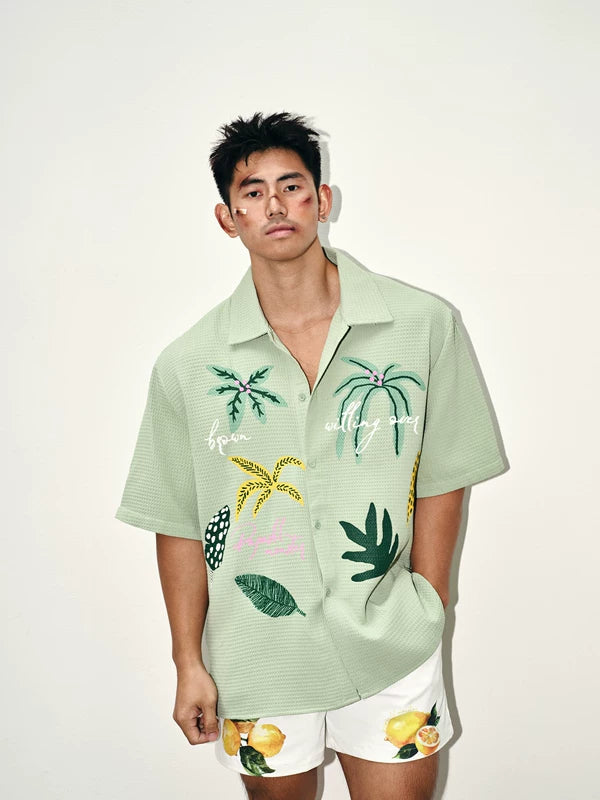 Casual Floral Print Short-Sleeve Shirt 1