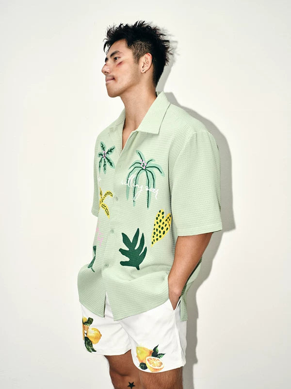 Casual Floral Print Short-Sleeve Shirt 4