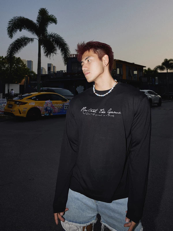 Casual Loose Long-Sleeve Graphic T-Shirt 5