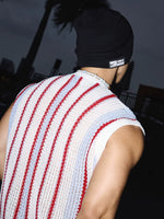 Casual Striped Knit Sleeveless Vest 4