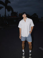 Casual Striped Linen Short Sleeve Shirt 2