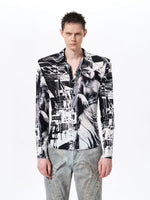 Character Print Slim Fit Mesh Shirt 4