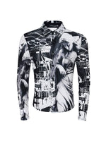 Character Print Slim Fit Mesh Shirt 5