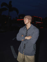 Checkered Long-Sleeve Shirt With Tie Design 5
