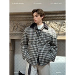 Checkered Padded Cotton Oversized Jacket 1
