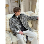 Checkered Padded Cotton Oversized Jacket 5