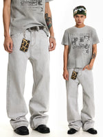 Classic Relaxed Fit Raw Denim Pants 1