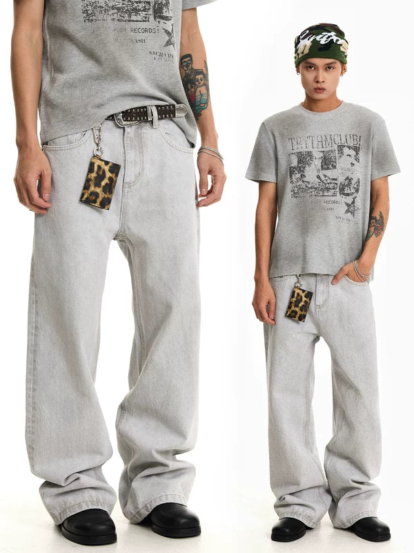 Classic Relaxed Fit Raw Denim Pants 1