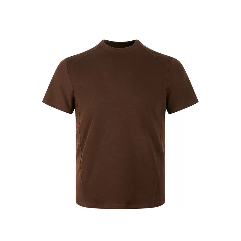 6047279833987,6047279833988,6047279833989,6047279833990, Cleanfit Mock Neck Short Sleeve T-Shirt