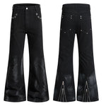 6089255261370,6089255261371,6089255261372,6089255261373, Coated Flared Pants