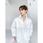 Collared Satin Shirt with Beaded Front 2