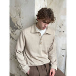 Collared Waffle Knit Polo Sweater 3