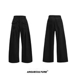 6289422143061,6289422143055,6289422143049, Collarless Denim Suit with Wide Pants