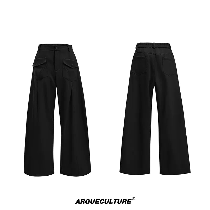 6289422143061,6289422143055,6289422143049, Collarless Denim Suit with Wide Pants
