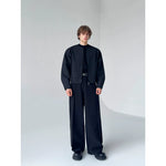 Collarless Minimalist Short Jacket 3