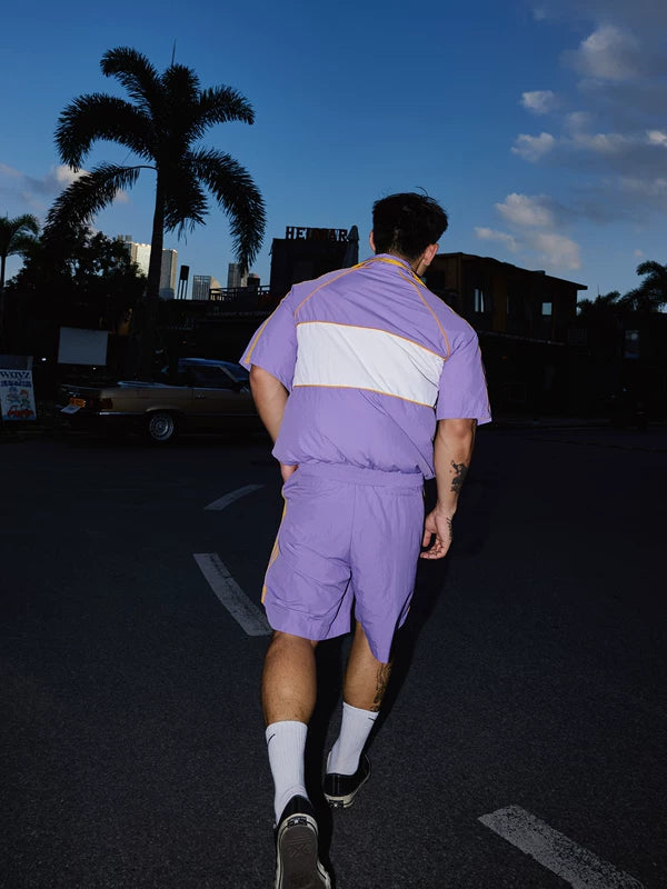 Color Block Racing Jacket and Pants Set 2