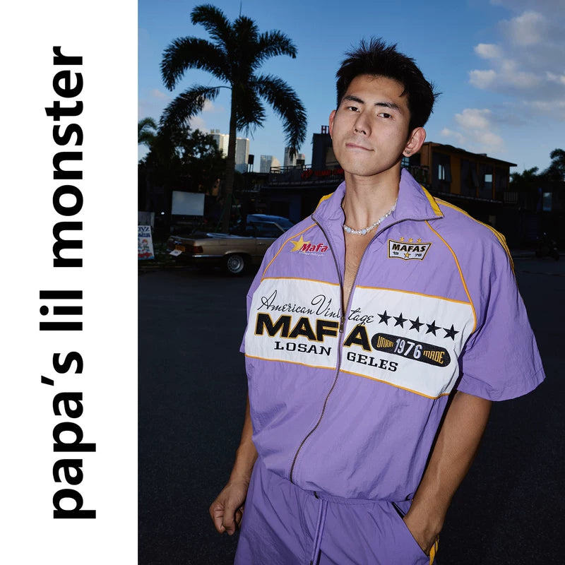 6262039299469,6262039299471,6262039299473, Color Block Racing Jacket and Pants Set