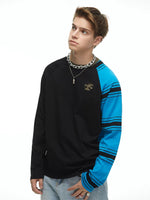 Color Block Raglan Sleeve Long T-Shirt 4