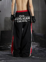 Color Block Wide-Leg Sports Pants 2