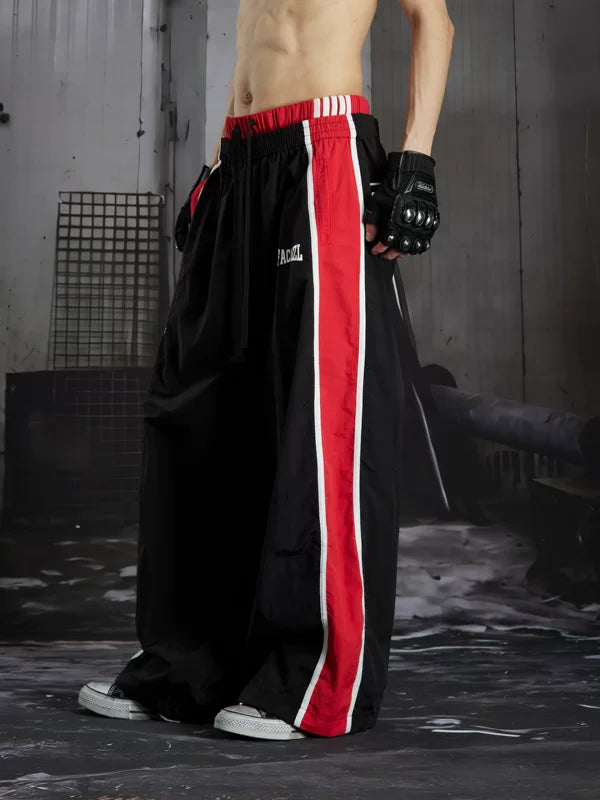 Color Block Wide-Leg Sports Pants 4