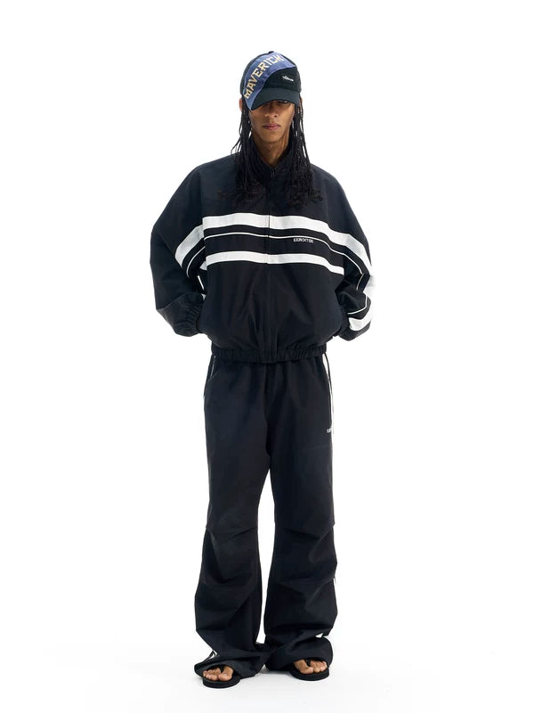 Color Block Windproof Sports Track Jacket 2