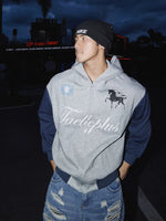 Color Block Zippered Hooded Sweatshirt 1