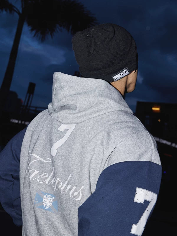Color Block Zippered Hooded Sweatshirt 4
