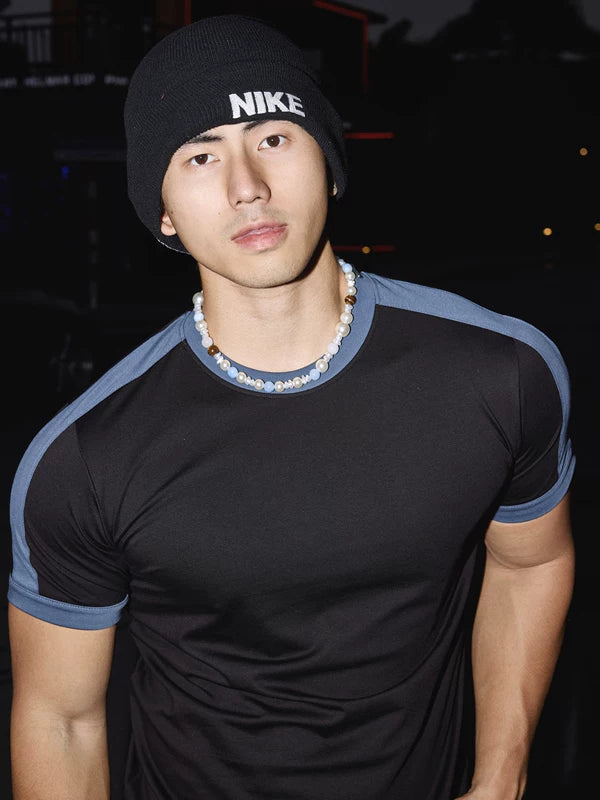 Color-Blocked Slim Fit Short-Sleeve T-Shirt 5