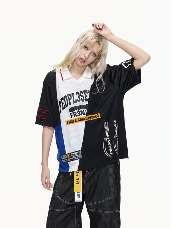 Colorblock Graphic Quick-Dry Polo Shirt 2