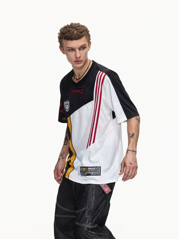 Colorblock Mesh Quick-Dry Sports Jersey Tee 2