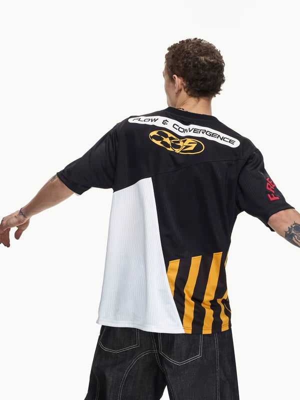 Colorblock Mesh Quick-Dry Sports Jersey Tee 3