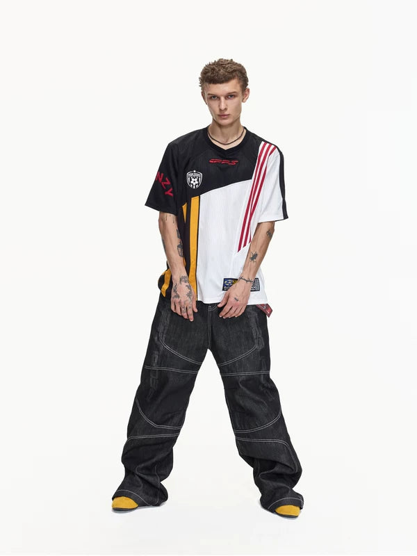 Colorblock Mesh Quick-Dry Sports Jersey Tee 5