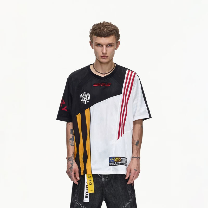 6212000978857,6212000978858,6212000978859, Colorblock Mesh Quick-Dry Sports Jersey Tee