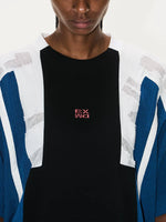 Colorblock Textured Embroidered Oversized T-Shirt 4
