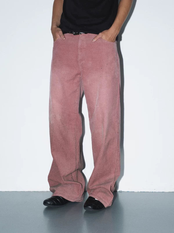 Corduroy Baggy Slimming Water Pants 1