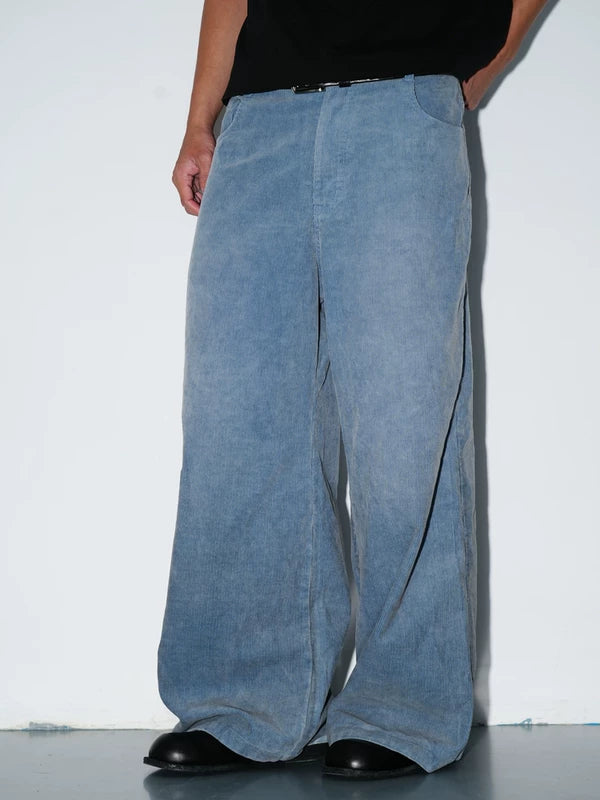 Corduroy Baggy Slimming Water Pants 2