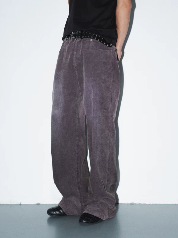 Corduroy Baggy Slimming Water Pants 4