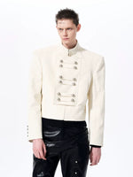 Corduroy Stand Collar Court Style Jacket 2