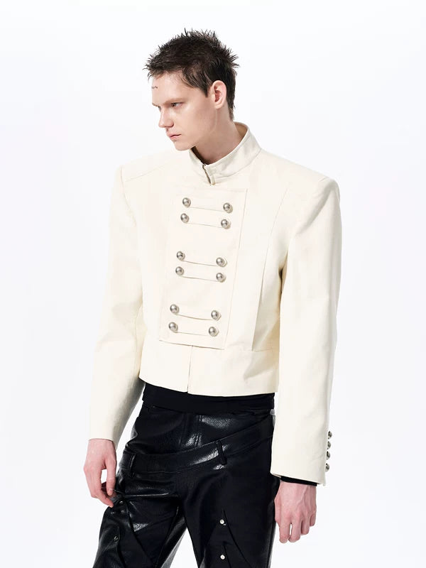 Corduroy Stand Collar Court Style Jacket 4