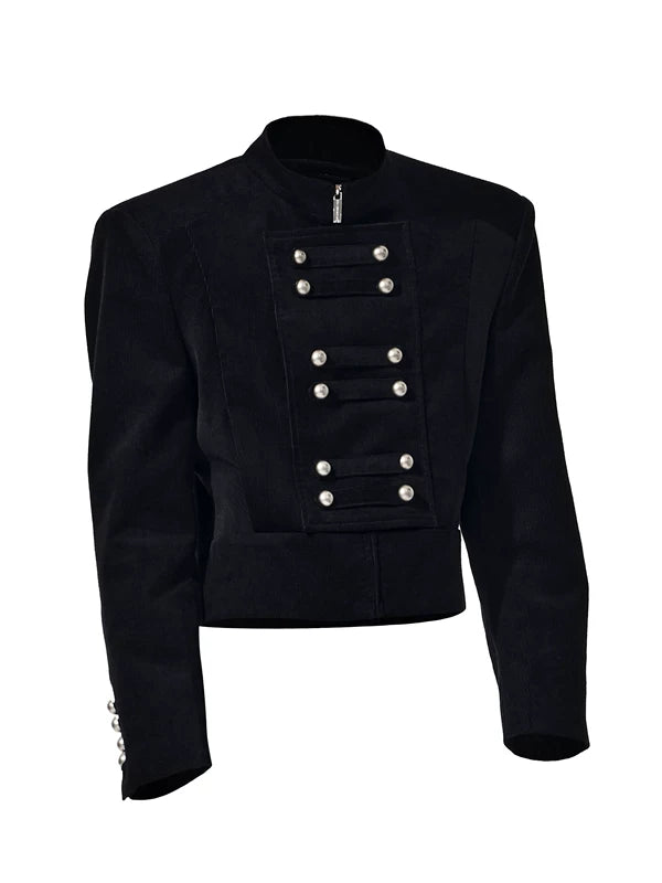 Corduroy Stand Collar Court Style Jacket 5