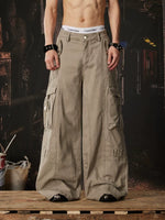 Cotton Cargo Wide Leg Pants 1