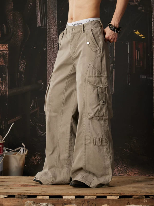 Cotton Cargo Wide Leg Pants 2