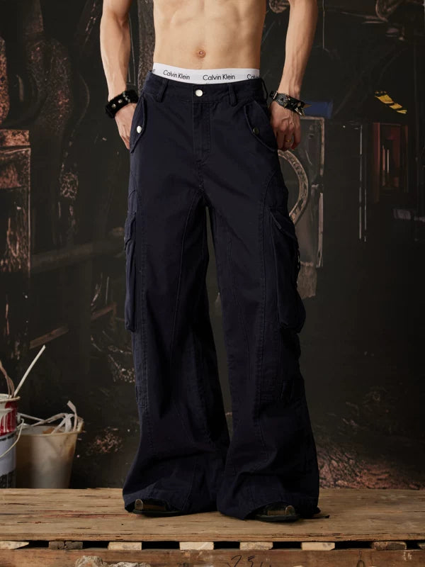 Cotton Cargo Wide Leg Pants 3
