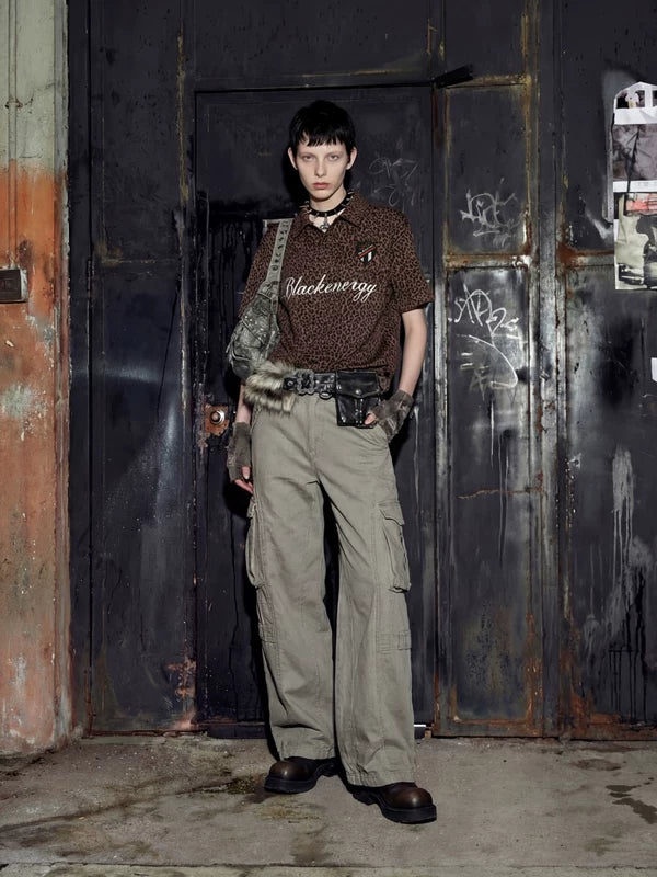 Cotton Cargo Wide Leg Pants 5